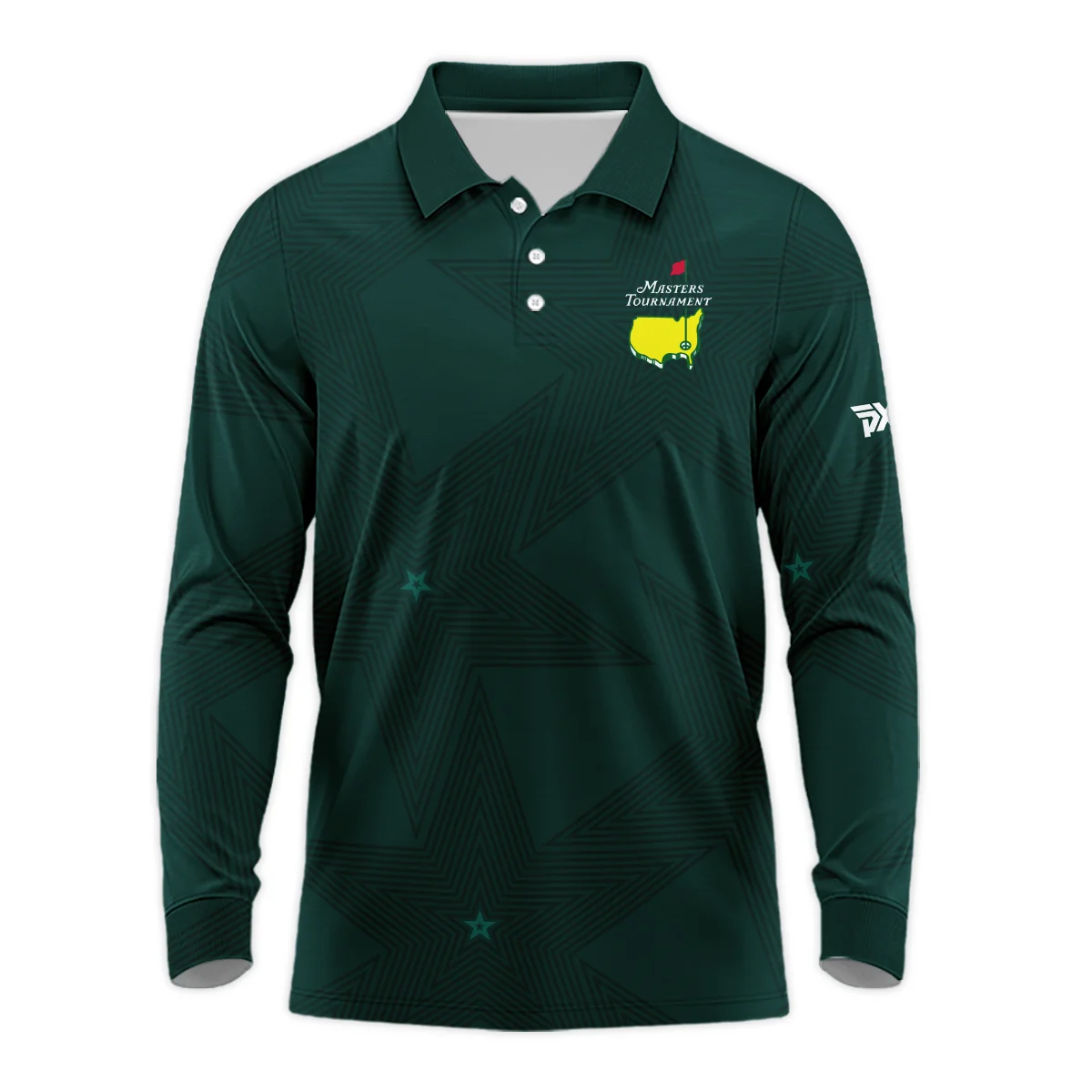 Golf Pattern Cup Green Masters Tournament Callaway Long Polo Shirt Style Classic Long Polo Shirt For Men