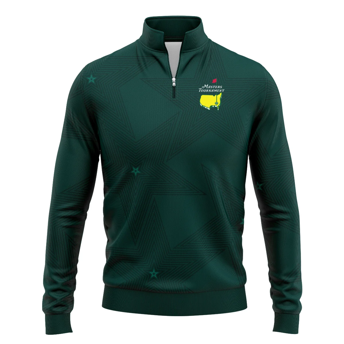 Masters Tournament Rolex Star Dark Green Pattern Quarter-Zip Jacket Style Classic Quarter-Zip Jacket