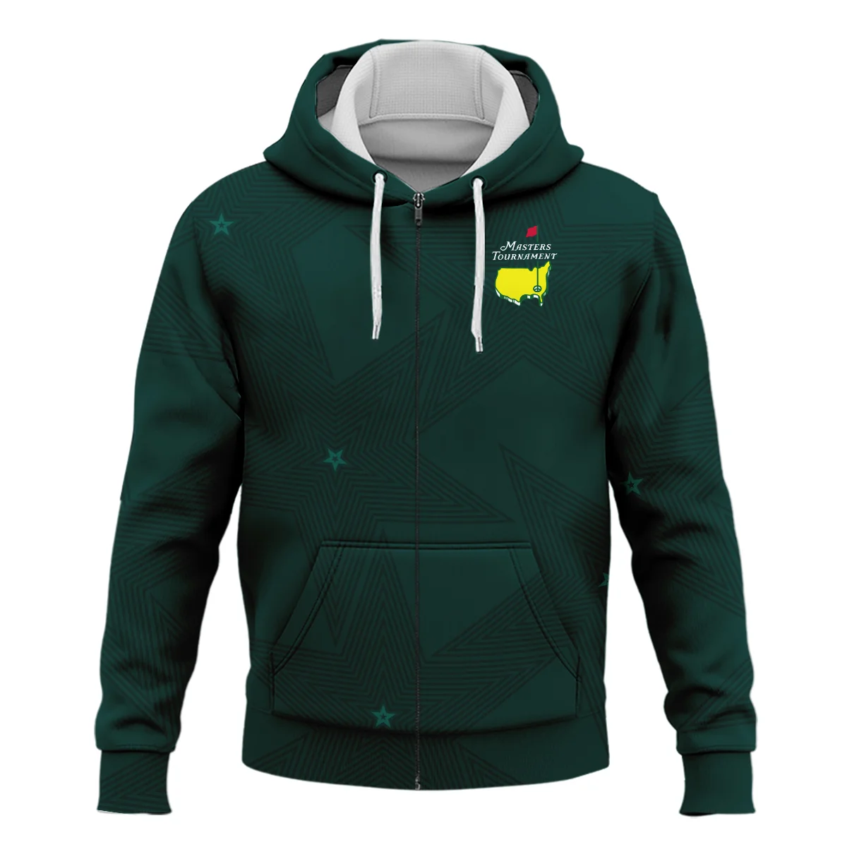 Stars Dark Green Golf Masters Tournament Zipper Hoodie Shirt Style Classic Zipper Hoodie Shirt