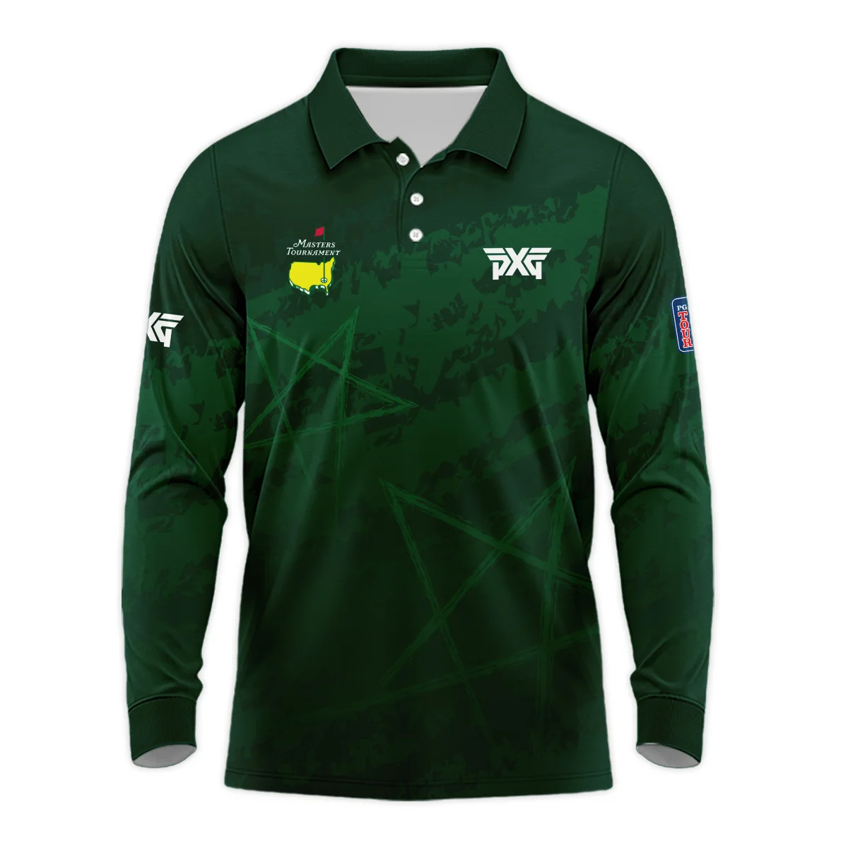 Golf Masters Tournament Green Argyle Pattern Ping Long Polo Shirt Style Classic Long Polo Shirt For Men