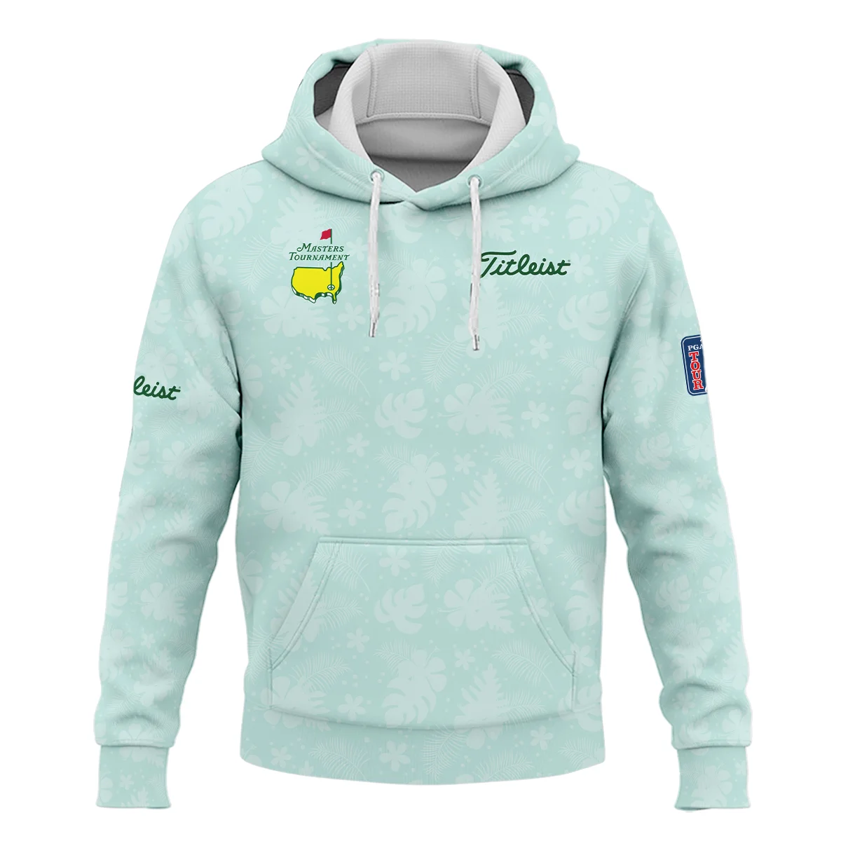 Titleist Masters Tournament Sports Hoodie Shirt Green Pastel Floral Hawaiian Pattern All Over Print Hoodie Shirt