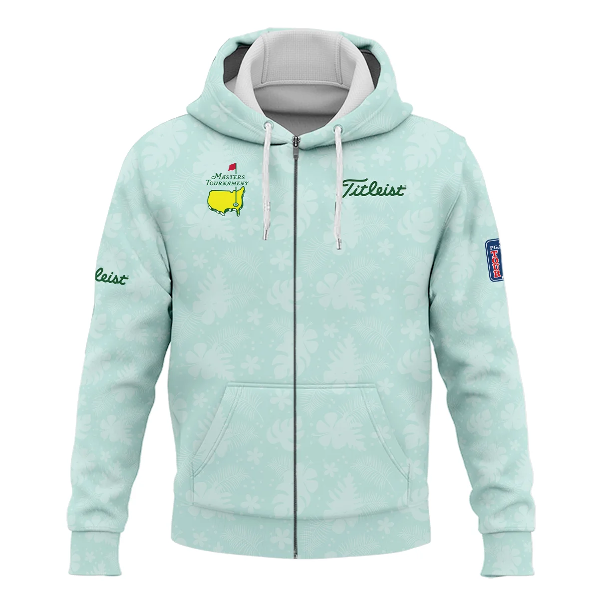 Golf Sport Masters Tournament Ping Zipper Hoodie Shirt Sports Augusta Icons Pattern White Green Zipper Hoodie Shirt