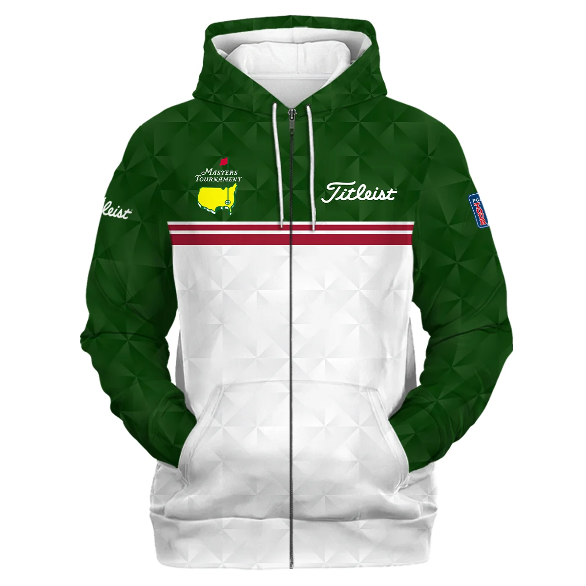 Titleist Masters Tournament Zipper Hoodie Personalized, Classic Golf Style Casual Style, HOMT021224A01TLZHD