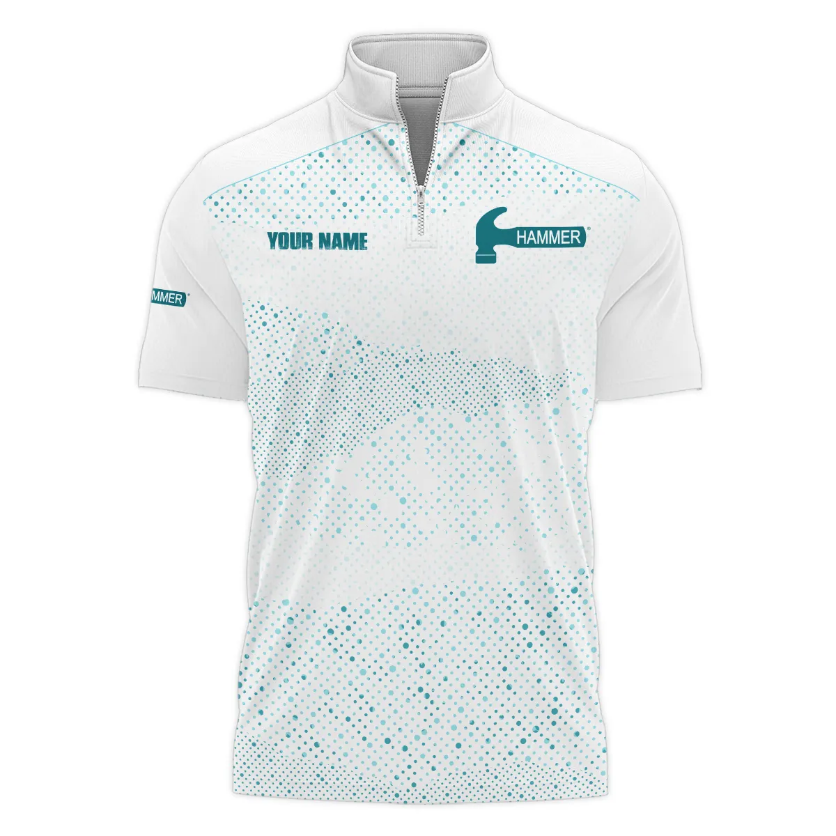 Hammer Exclusive Logo Bowling Quarter-Zip Polo Shirt All Over Prints Gift For Fans QTBOW070225A3HAQPL