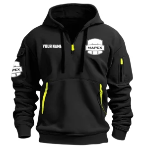 Mapex Drums Exclusive Logo - Personalized Hoodie Half Zipper QTDR210425A2MPX - Black