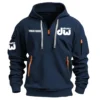 DW Drums Drums Exclusive Logo - Personalized Hoodie Half Zipper QTDR210425A2DW - Gray
