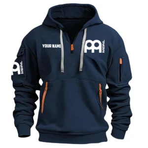 Meinl Drums Exclusive Logo - Personalized Hoodie Half Zipper QTDR210425A2MNL - Navy