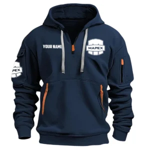 Mapex Drums Exclusive Logo - Personalized Hoodie Half Zipper QTDR210425A2MPX - Navy