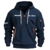 Vic Firth Drums Exclusive Logo - Personalized Hoodie Half Zipper QTDR210425A2VF - Black