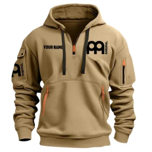 Meinl Drums Exclusive Logo - Personalized Hoodie Half Zipper QTDR210425A2MNL - Khaki