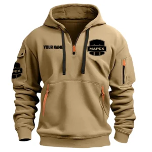 Mapex Drums Exclusive Logo - Personalized Hoodie Half Zipper QTDR210425A2MPX - Khaki