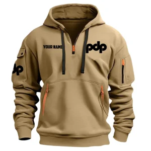 Pacific Drums Drums Exclusive Logo - Personalized Hoodie Half Zipper QTDR210425A2PDP - Khaki