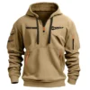 Pork Pie Drums Exclusive Logo - Personalized Hoodie Half Zipper QTDR210425A2PPD - Black