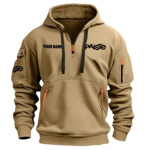 Paiste Drums Exclusive Logo - Personalized Hoodie Half Zipper QTDR210425A2PST - Khaki
