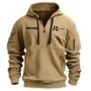 Remo Drums Exclusive Logo - Personalized Hoodie Half Zipper QTDR210425A2RMO - Black