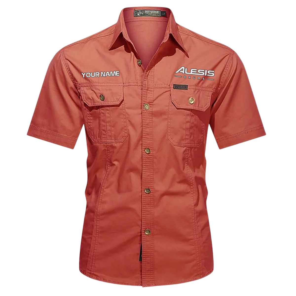 Alesis Drums Exclusive Logo - Personalized Casual Shirt QTDR240425A1ALS - Red