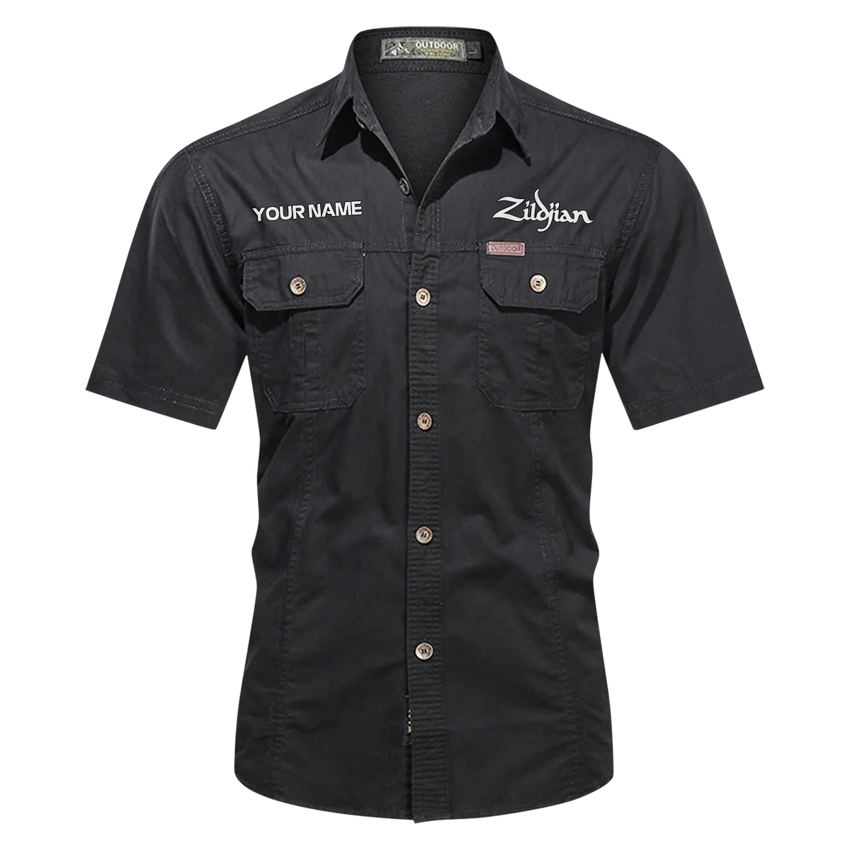 Avedis Zildjian Drums Exclusive Logo - Personalized Casual Shirt QTDR240425A1ZLD - Black