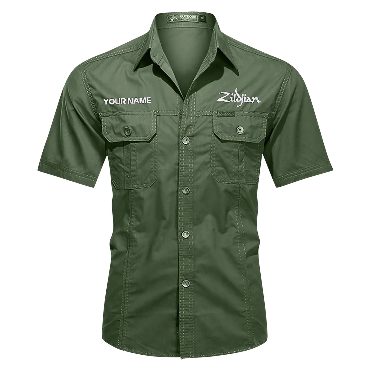 Avedis Zildjian Drums Exclusive Logo - Personalized Casual Shirt QTDR240425A1ZLD - Green