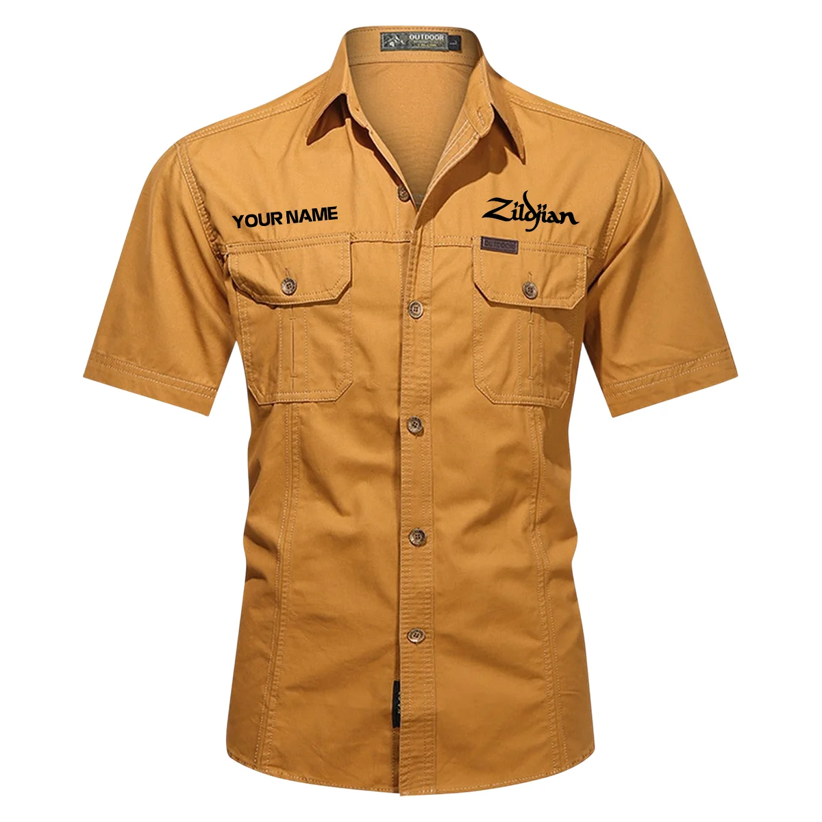 Avedis Zildjian Drums Exclusive Logo - Personalized Casual Shirt QTDR240425A1ZLD - Orange