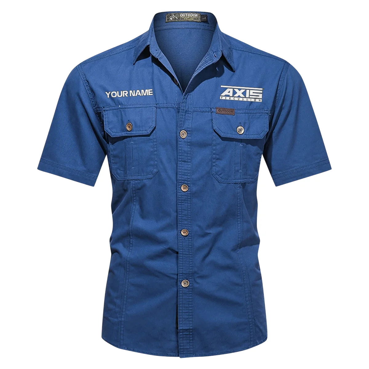 Axis Drums Exclusive Logo - Personalized Casual Shirt QTDR240425A1AXS - Blue