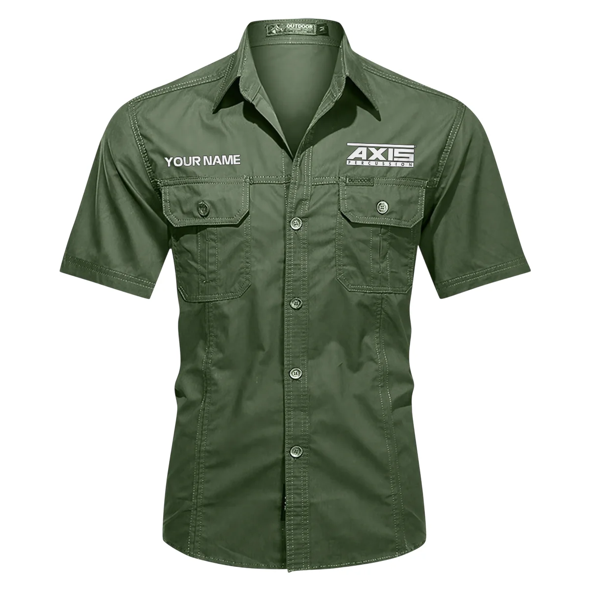 Axis Drums Exclusive Logo - Personalized Casual Shirt QTDR240425A1AXS - Green