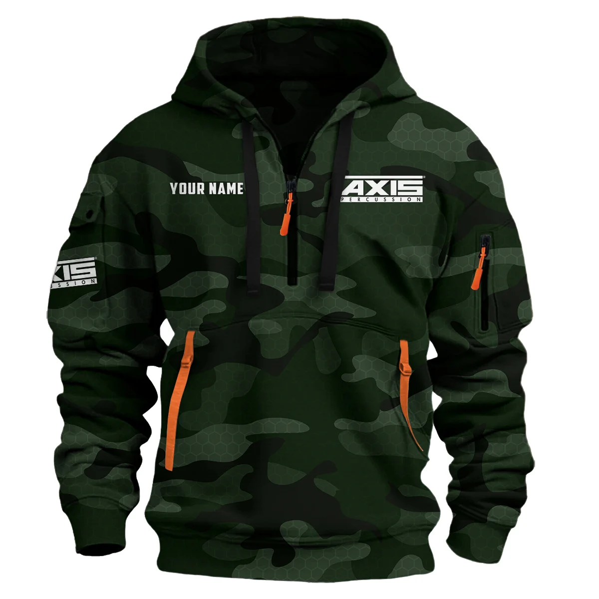 Alesis Drums Exclusive Logo - Personalized Hoodie Half Zipper QTDR210425A3ALS - Navy Blue 