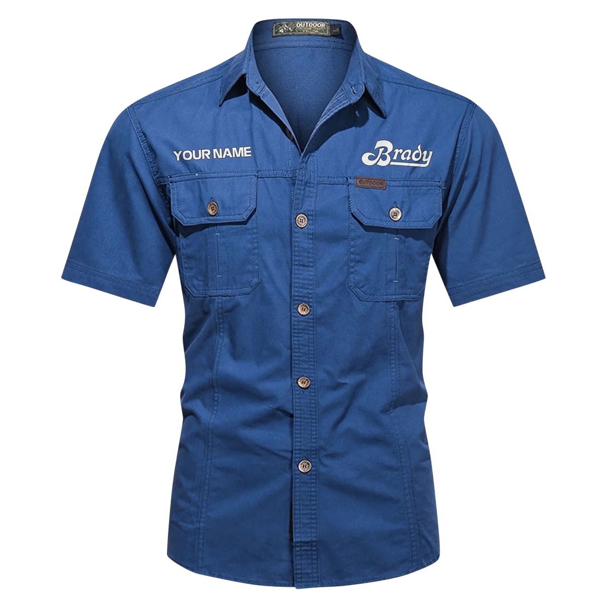Brady Drums Exclusive Logo - Personalized Casual Shirt QTDR240425A1BDY - Blue
