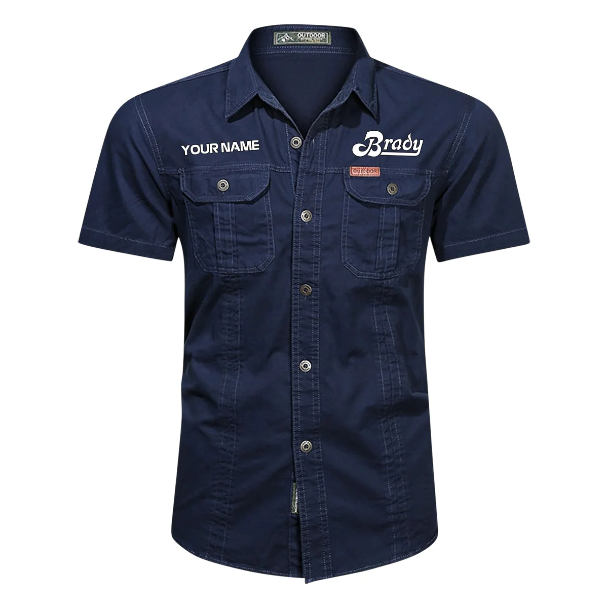 Brady Drums Exclusive Logo - Personalized Casual Shirt QTDR240425A1BDY - Dark Blue