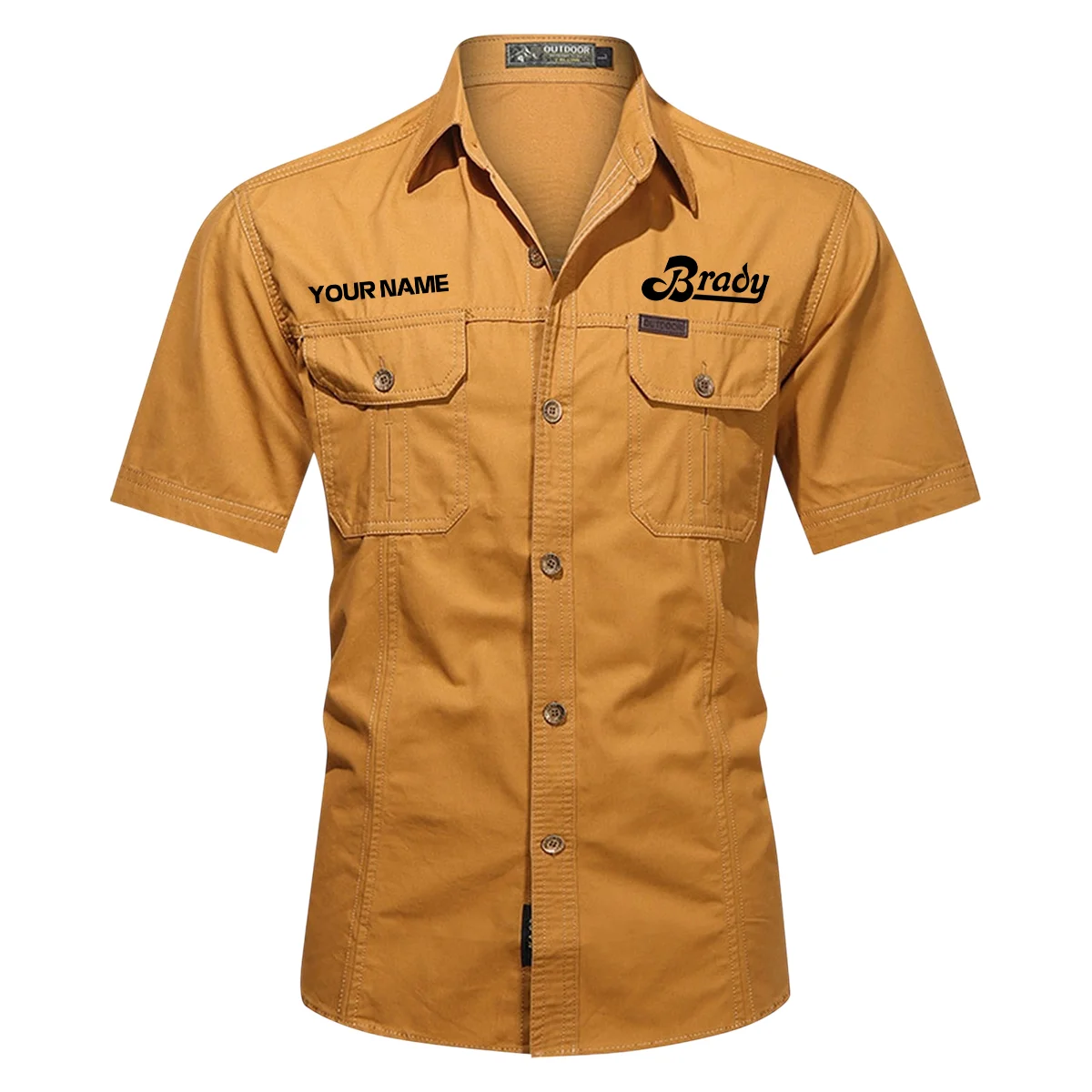 Brady Drums Exclusive Logo - Personalized Casual Shirt QTDR240425A1BDY - Orange