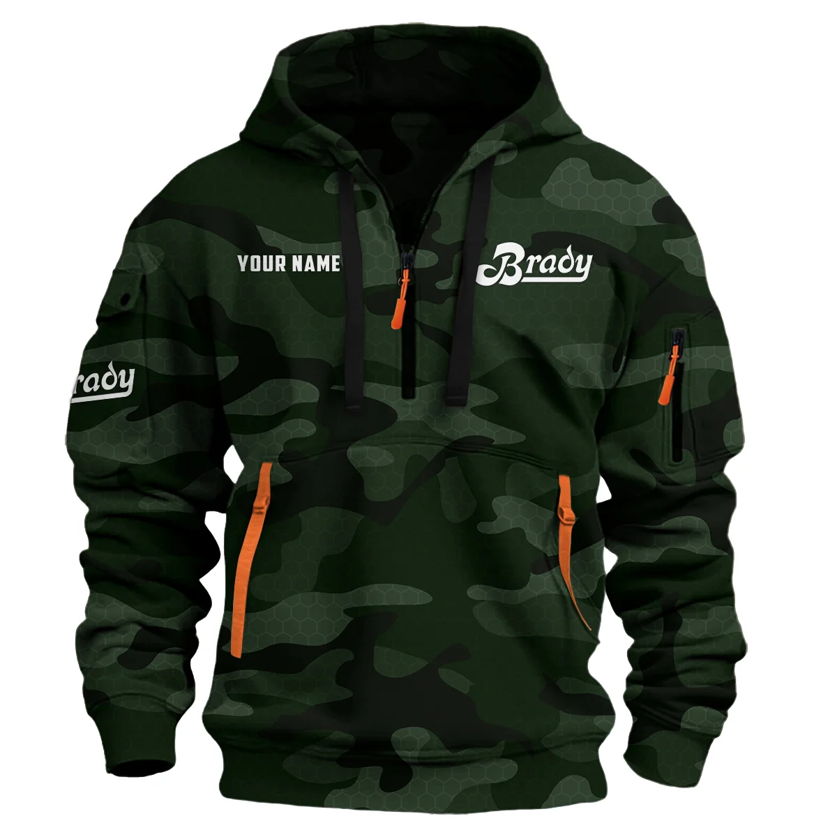 Ayotte Drums Exclusive Logo - Personalized Hoodie Half Zipper QTDR210425A3AYT - Navy Blue 
