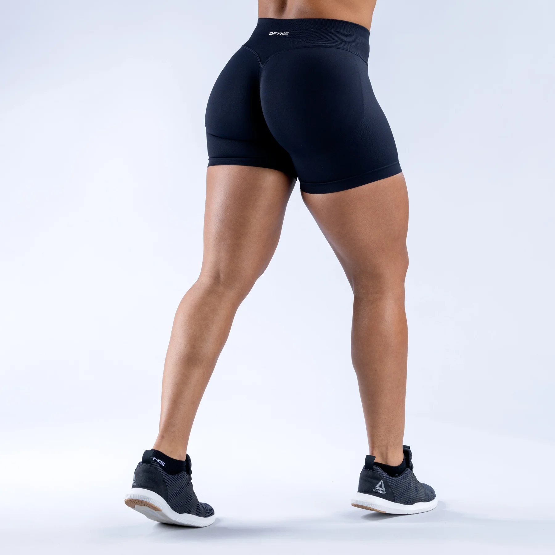 DFYNE Womens Leggings Impact Shorts - Midnight Black