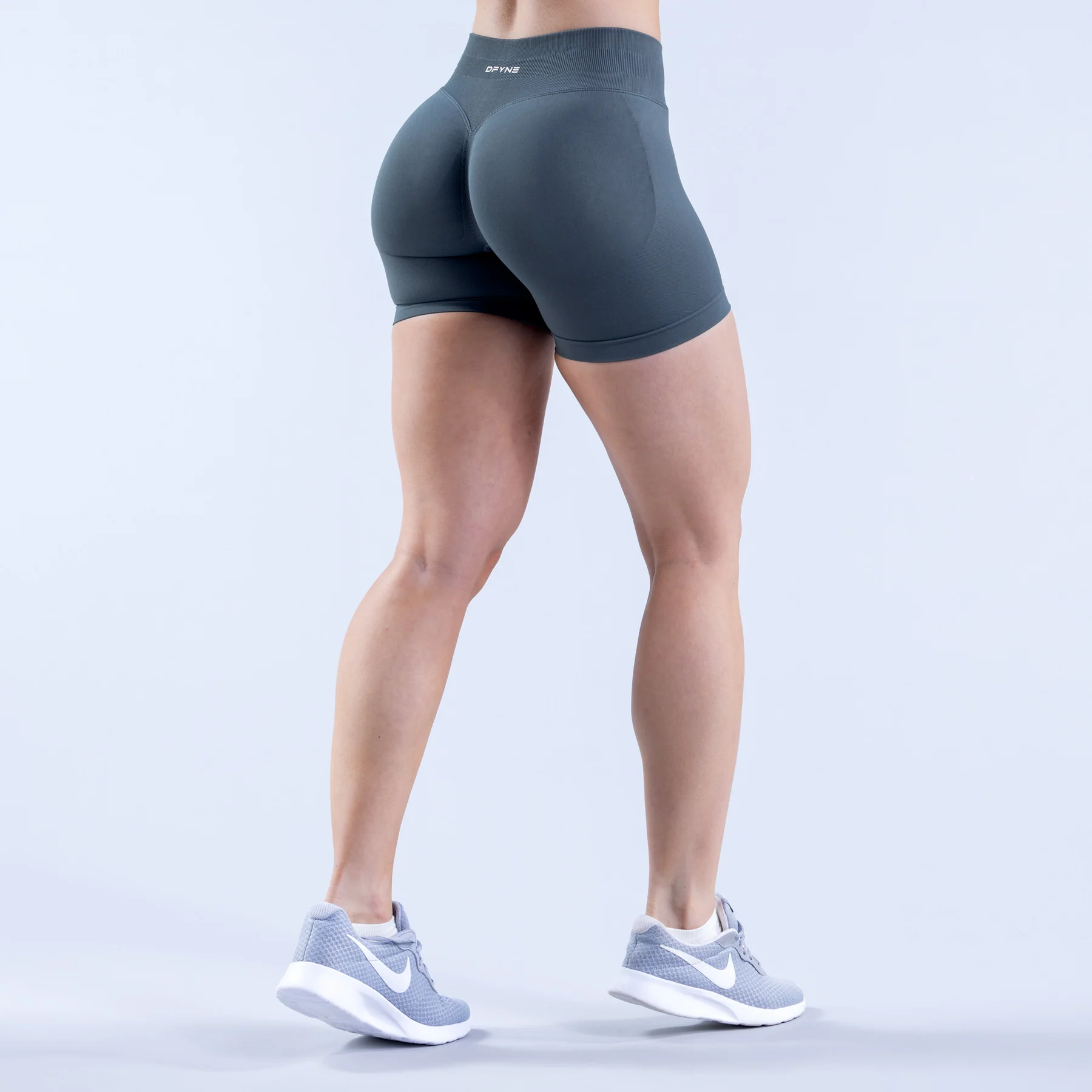 DFYNE Womens Leggings Impact Shorts - Slate Grey
