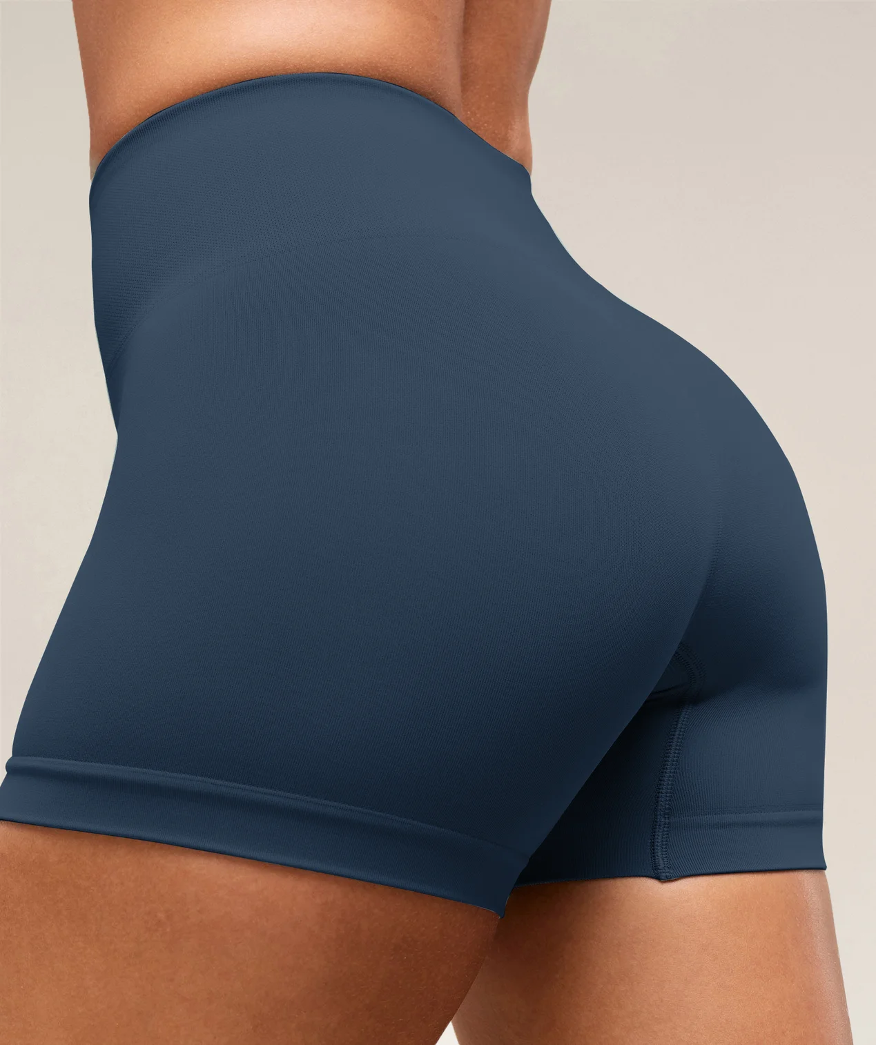 Gymshark Shorts Leggings Exclusive Logo,  Women's Breathable Seamless Athletic Leggings QTDR280425A1GS - Navy Blue