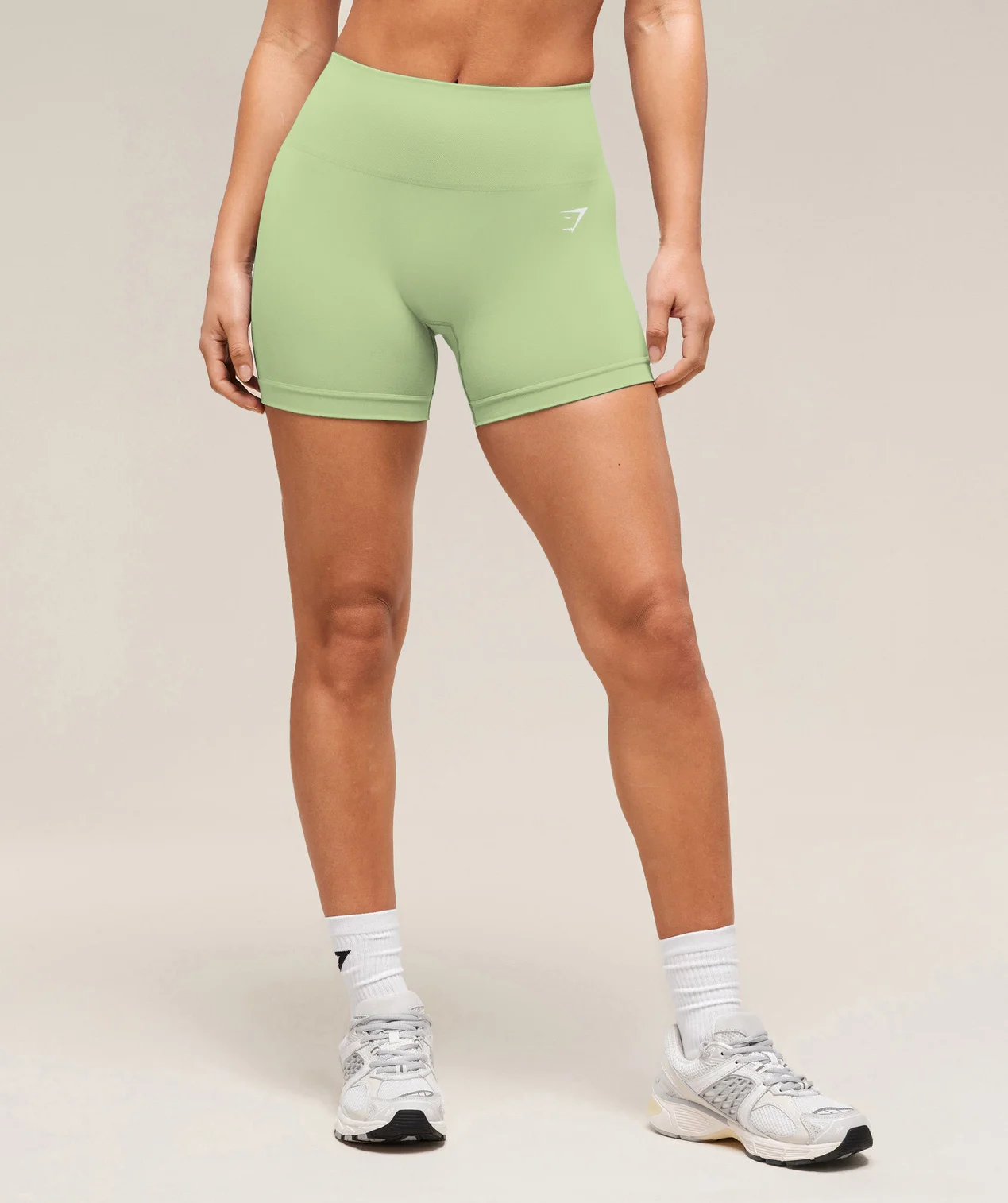 Gymshark Shorts Leggings Exclusive Logo,  Women's Breathable Seamless Athletic Leggings QTDR280425A1GS - Yellowish Green