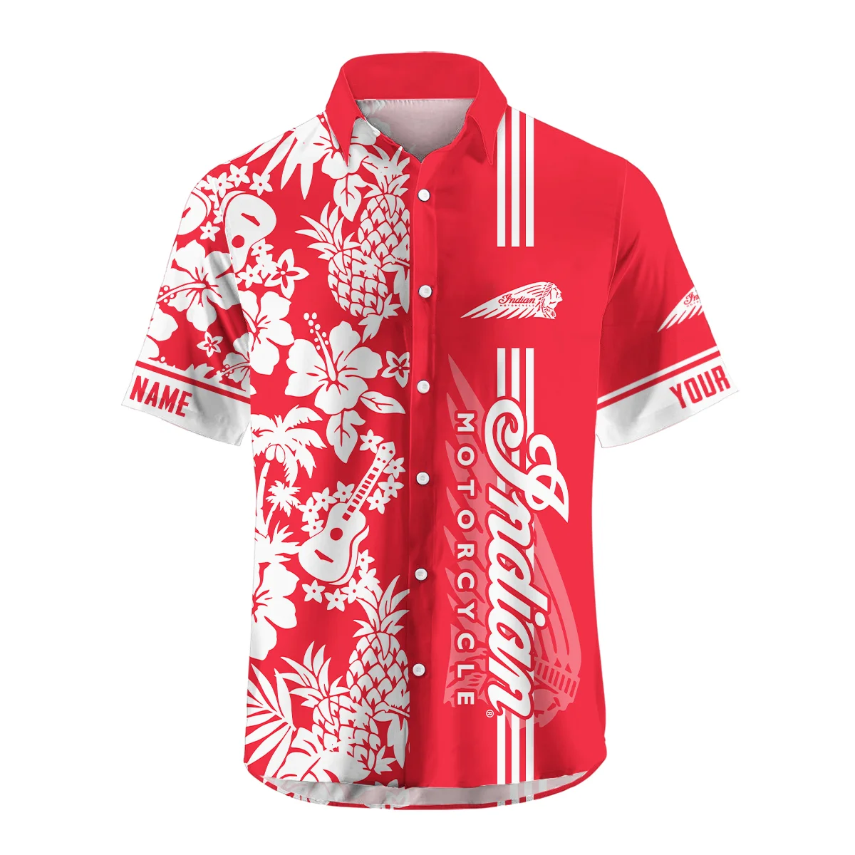Indian Motorcycle Exclusive Logo Hawaian Shirt QTVA160425HW02IND - Red