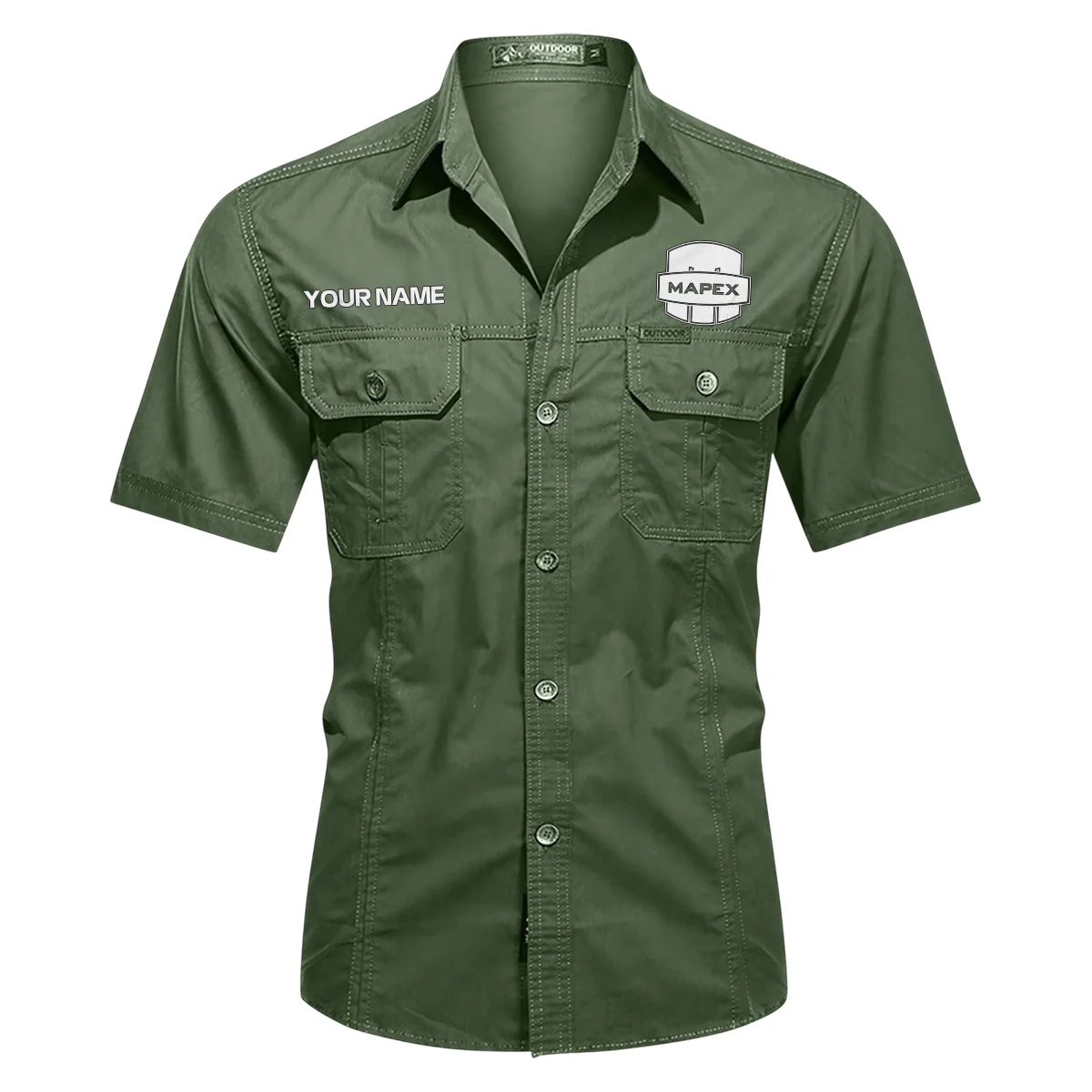 Mapex Drums Exclusive Logo - Personalized Casual Shirt QTDR240425A1MPX - Green