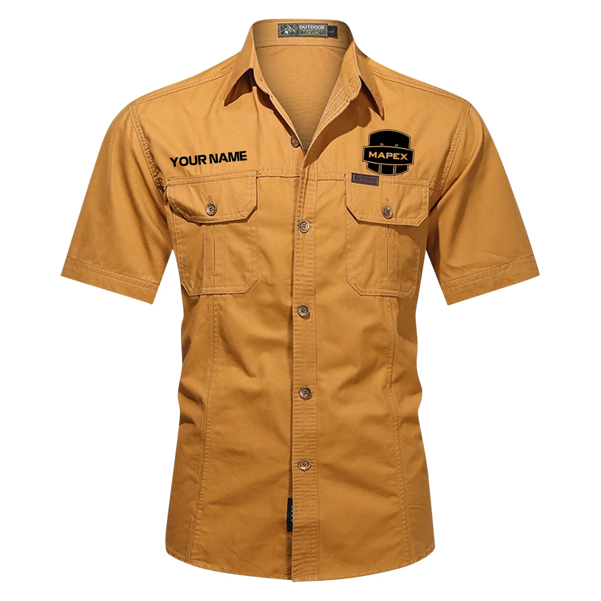 Mapex Drums Exclusive Logo - Personalized Casual Shirt QTDR240425A1MPX - Orange