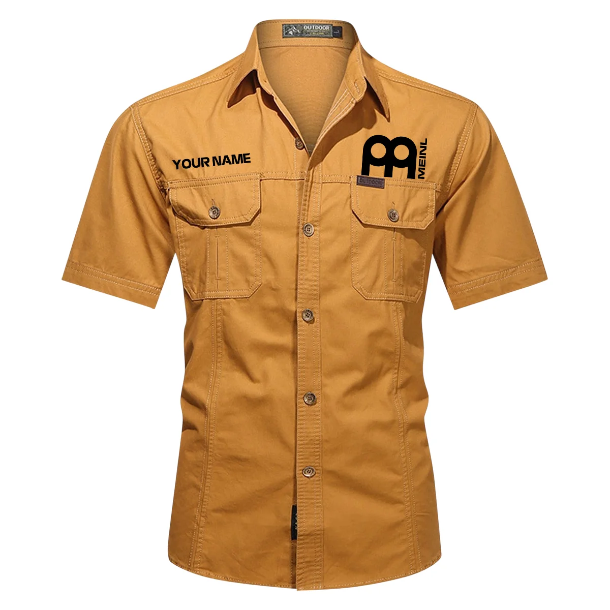 Meinl Drums Exclusive Logo - Personalized Casual Shirt QTDR240425A1MNL - Orange