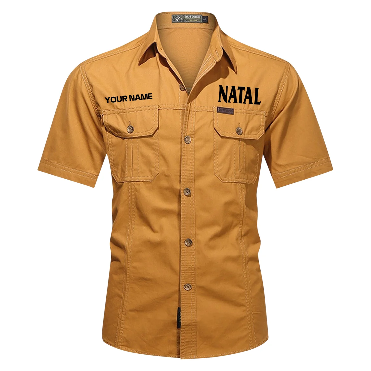 Natal Drums Exclusive Logo - Personalized Casual Shirt QTDR240425A1NAT - Orange