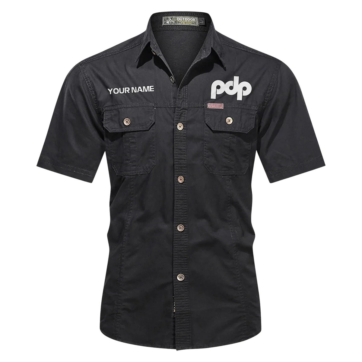 Pacific Drums Drums Exclusive Logo - Personalized Casual Shirt QTDR240425A1PDP - Black