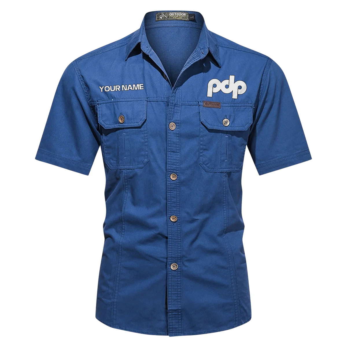 Pacific Drums Drums Exclusive Logo - Personalized Casual Shirt QTDR240425A1PDP - Blue