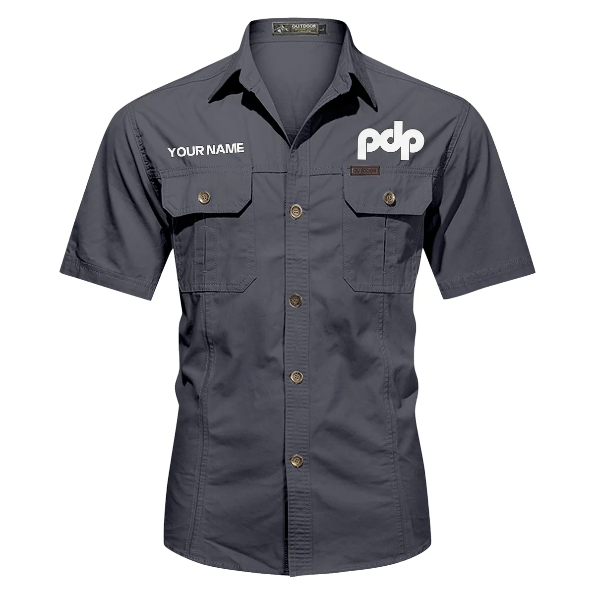 Pacific Drums Drums Exclusive Logo - Personalized Casual Shirt QTDR240425A1PDP - Dark Gray