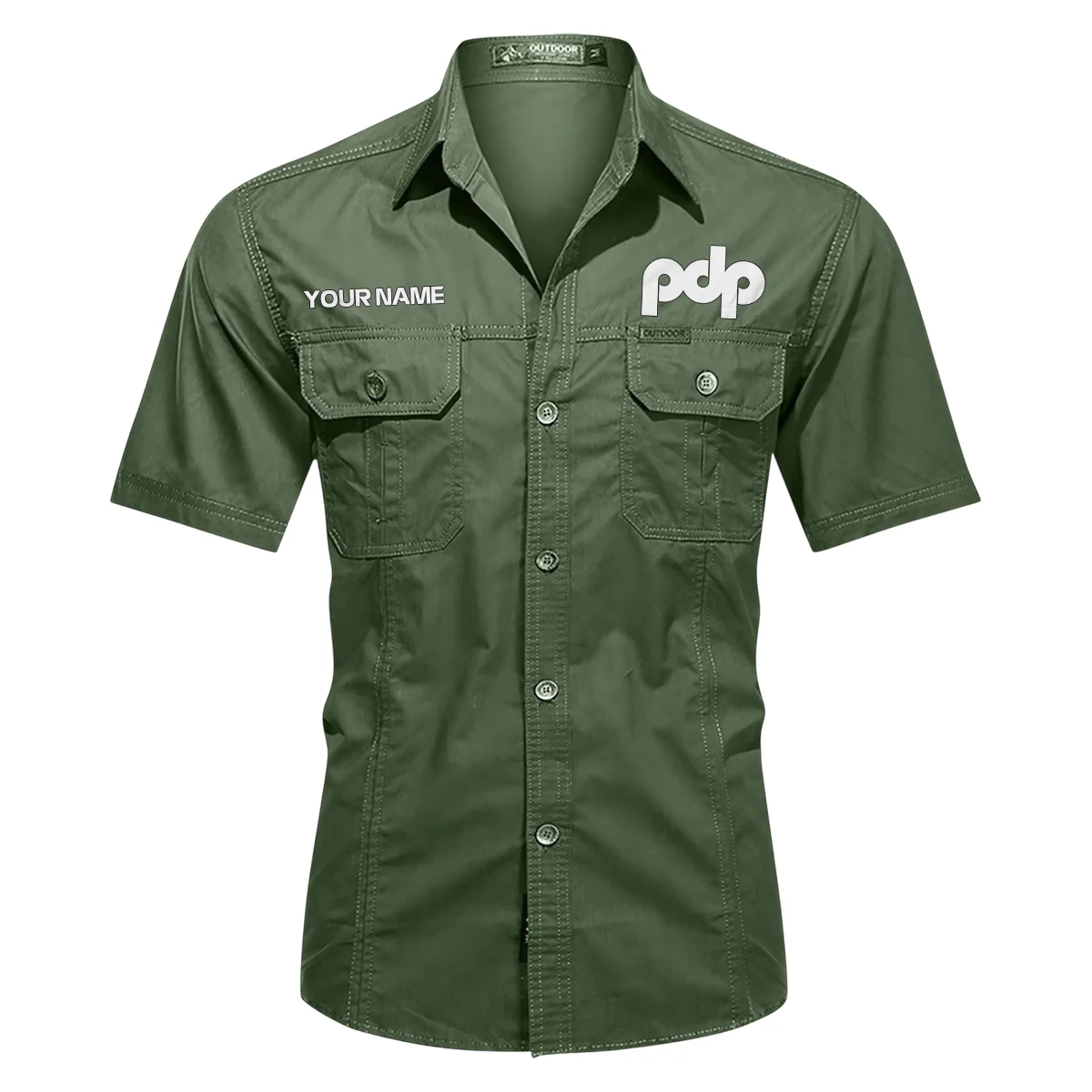Pacific Drums Drums Exclusive Logo - Personalized Casual Shirt QTDR240425A1PDP - Green