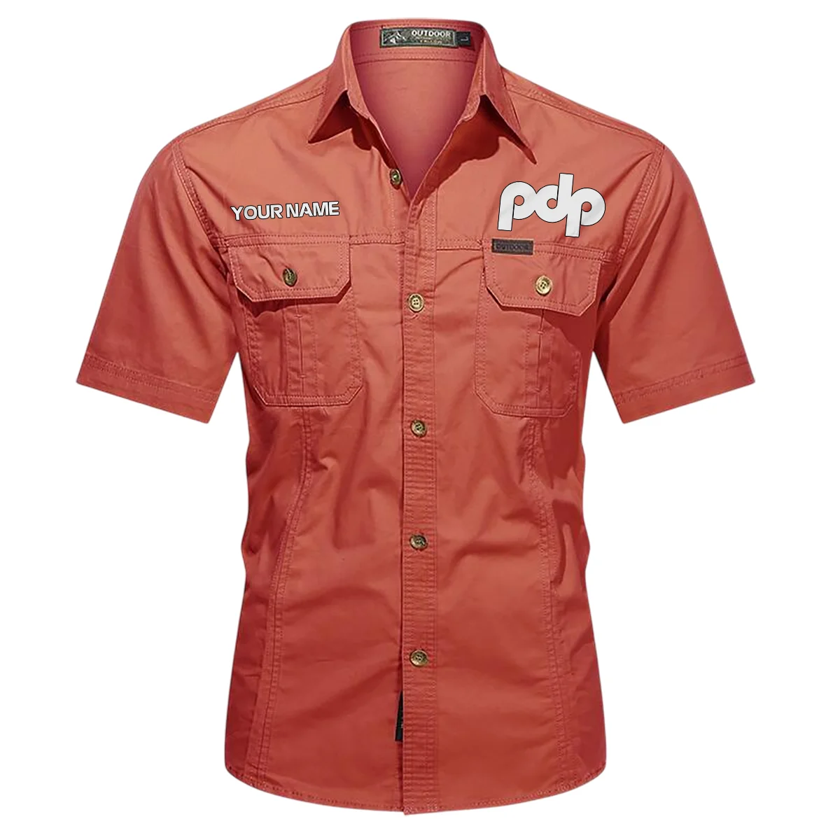 Pacific Drums Drums Exclusive Logo - Personalized Casual Shirt QTDR240425A1PDP - Red