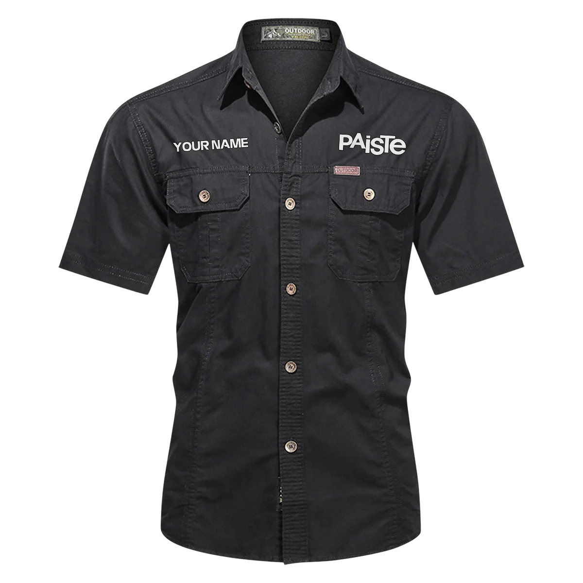 Paiste Drums Exclusive Logo - Personalized Casual Shirt QTDR240425A1PST - Black