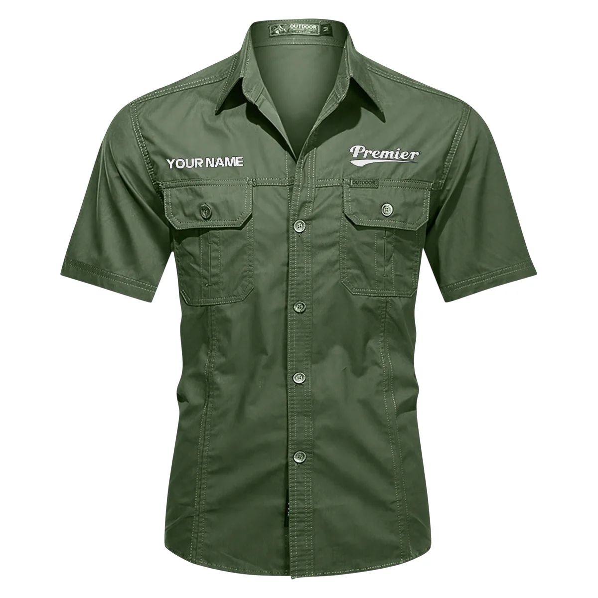 Premier Drums Exclusive Logo - Personalized Casual Shirt QTDR240425A1PMR - Green