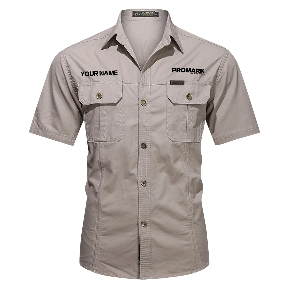 Pro-Mark Drums Exclusive Logo - Personalized Casual Shirt QTDR240425A1PMK - Gray