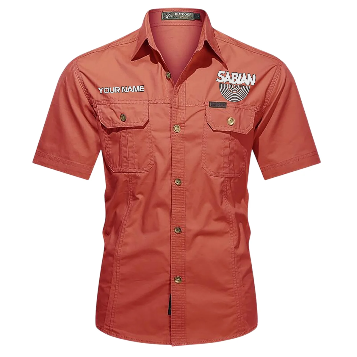Sabian Drums Exclusive Logo - Personalized Casual Shirt QTDR240425A1SBN - Red