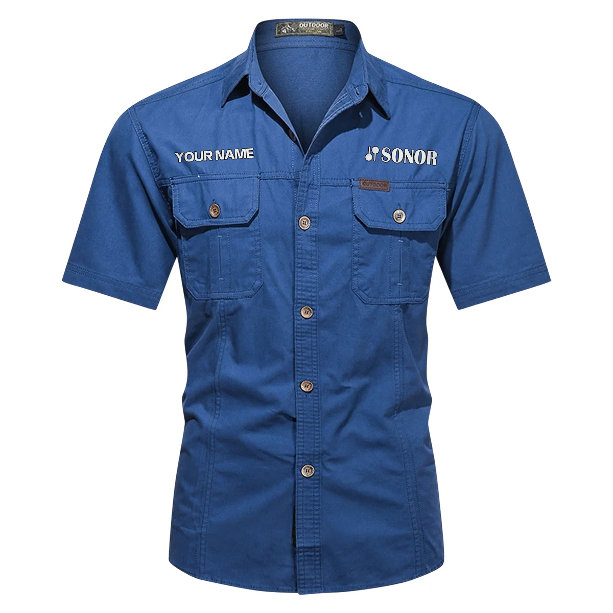Sonor Drums Exclusive Logo - Personalized Casual Shirt QTDR240425A1SNR - Blue