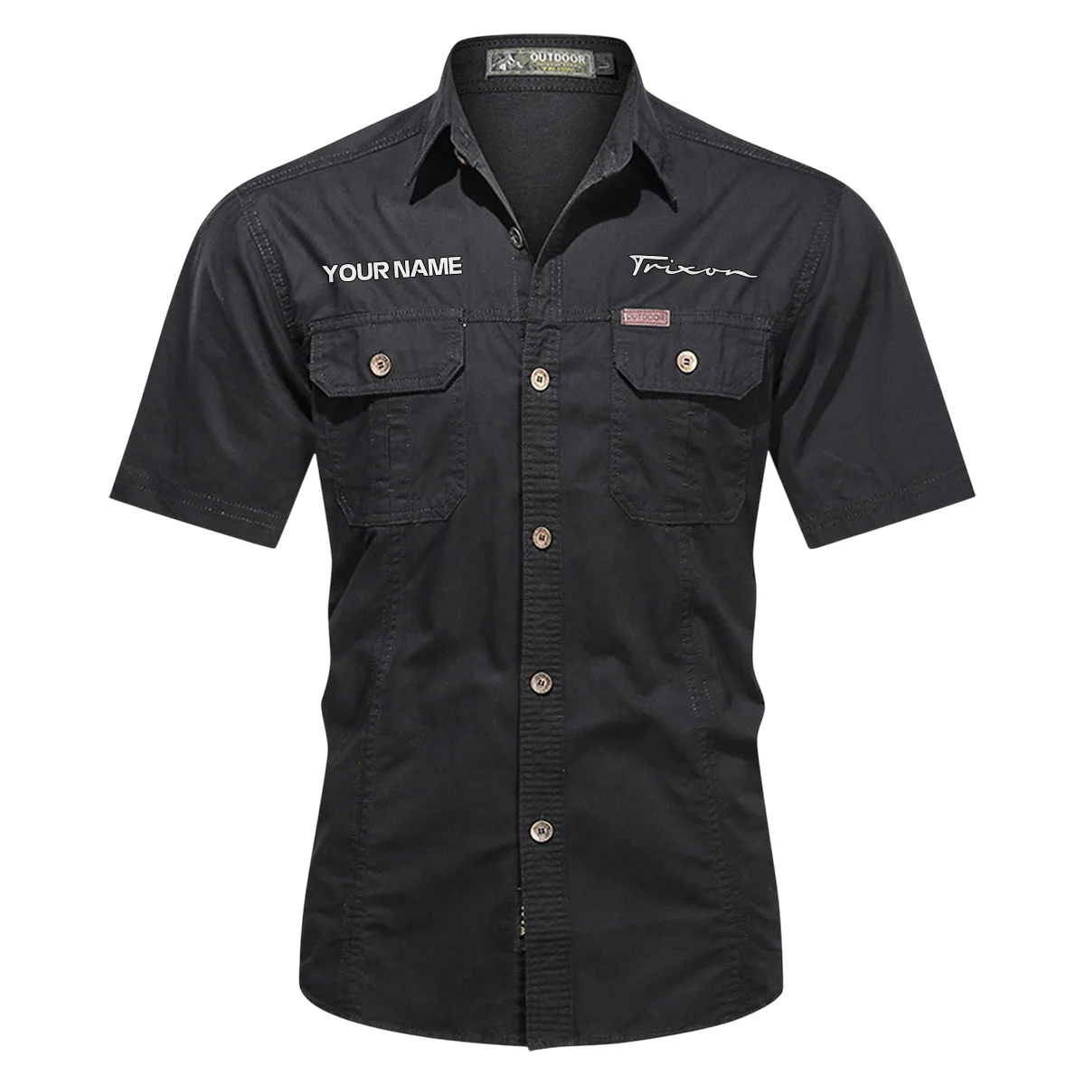 Trixon Drums Exclusive Logo - Personalized Casual Shirt QTDR240425A1TRX - Black